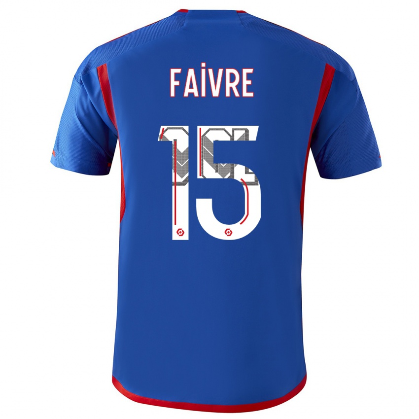 Dzieci Romain Faivre #15 Niebieski Czerwony Wyjazdowa Koszulka 2023/24 Koszulki Klubowe