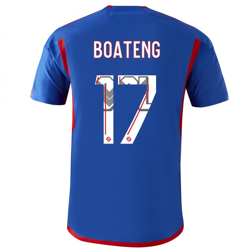 Dzieci Jerome Boateng #17 Niebieski Czerwony Wyjazdowa Koszulka 2023/24 Koszulki Klubowe