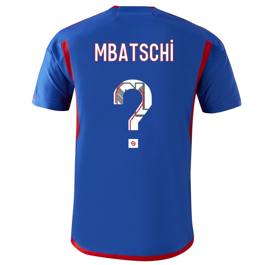 Dzieci Prince Mbatschi #0 Niebieski Czerwony Wyjazdowa Koszulka 2023/24 Koszulki Klubowe