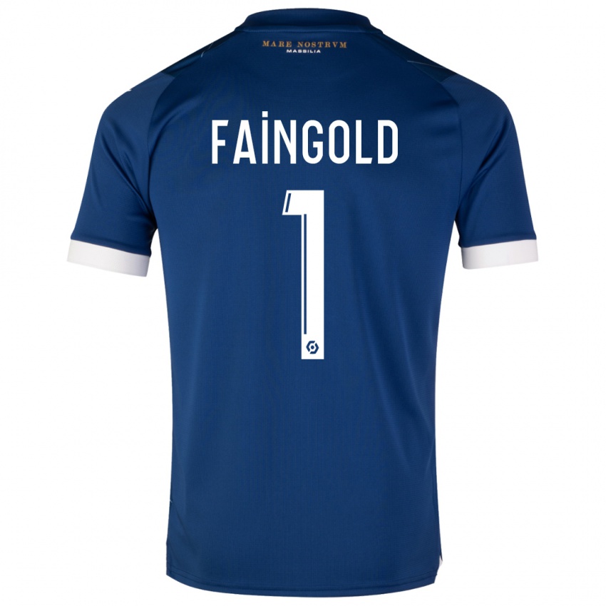 Dzieci Abbie Faingold #1 Ciemny Niebieski Wyjazdowa Koszulka 2023/24 Koszulki Klubowe