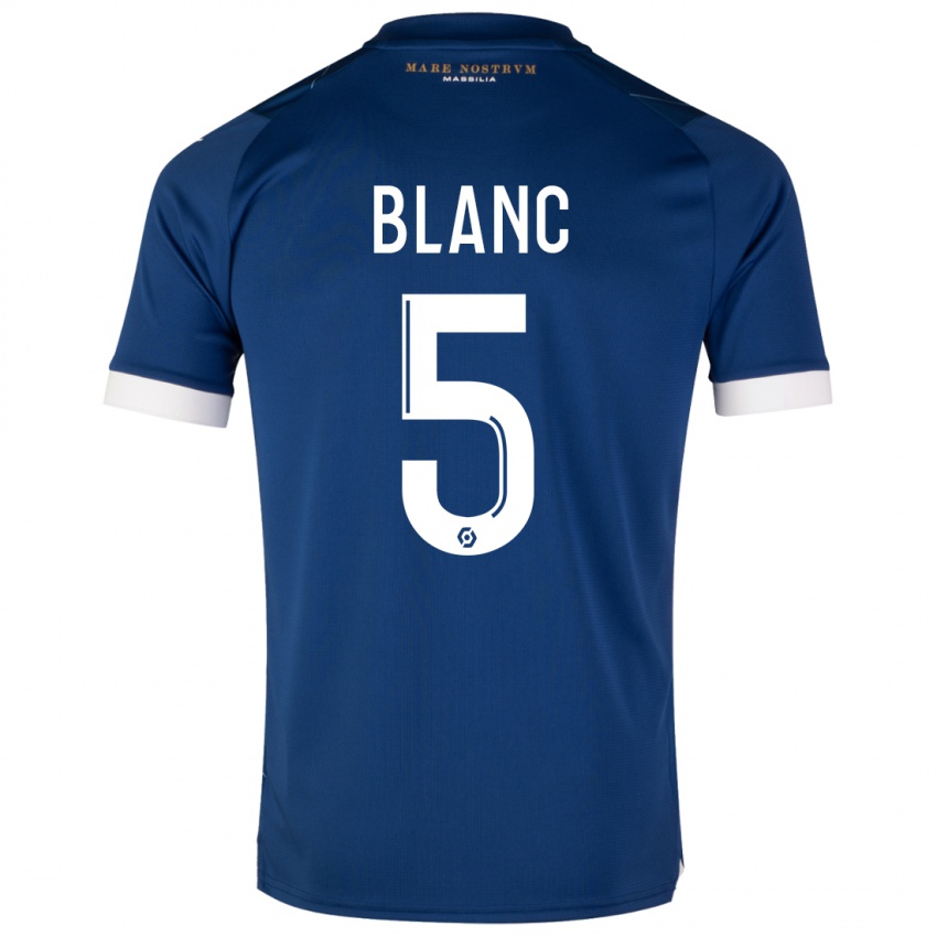 Dzieci Amandine Blanc #5 Ciemny Niebieski Wyjazdowa Koszulka 2023/24 Koszulki Klubowe
