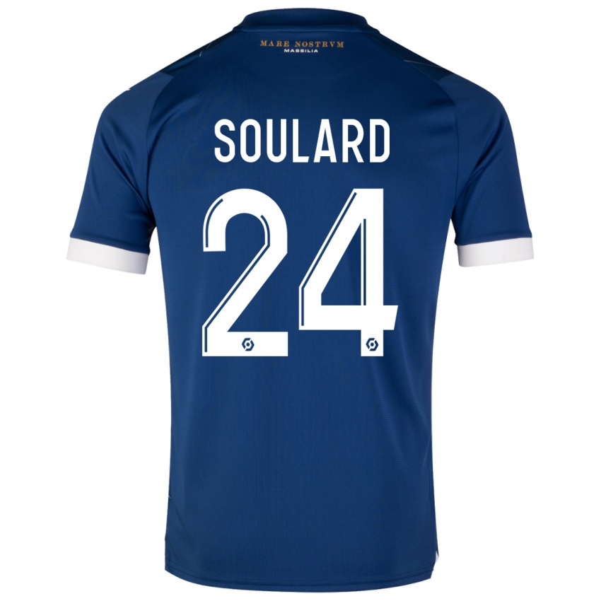 Dzieci Amandine Soulard #24 Ciemny Niebieski Wyjazdowa Koszulka 2023/24 Koszulki Klubowe