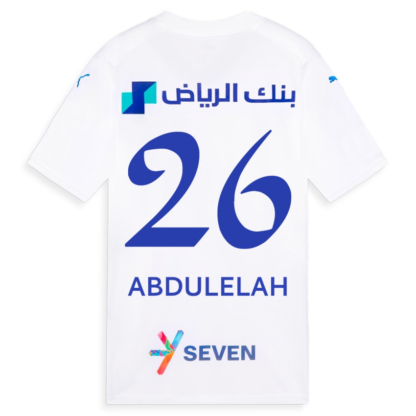 Dzieci Abdulelah Al-Malki #26 Biały Wyjazdowa Koszulka 2023/24 Koszulki Klubowe