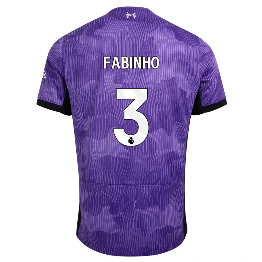 Dzieci Fabinho #3 Fioletowy Trzeci Komplet Koszulka 2023/24 Koszulki Klubowe