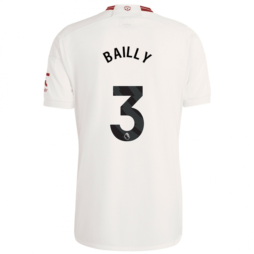 Dzieci Eric Bailly #3 Biały Trzeci Komplet Koszulka 2023/24 Koszulki Klubowe