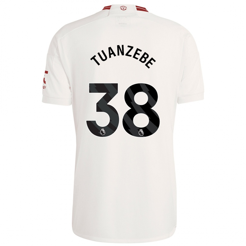 Dzieci Axel Tuanzebe #38 Biały Trzeci Komplet Koszulka 2023/24 Koszulki Klubowe