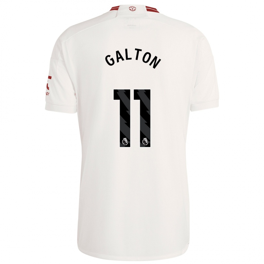 Dzieci Leah Galton #11 Biały Trzeci Komplet Koszulka 2023/24 Koszulki Klubowe