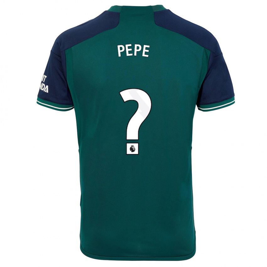 Dzieci Nicolas Pepe #0 Zielony Trzeci Komplet Koszulka 2023/24 Koszulki Klubowe