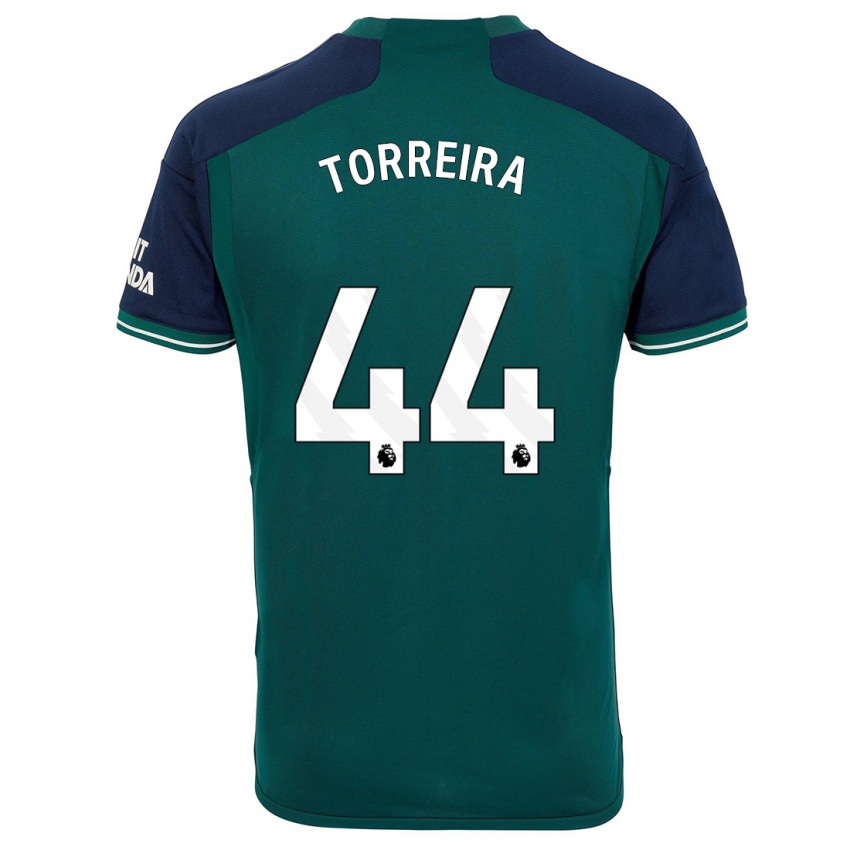 Dzieci Lucas Torreira #44 Zielony Trzeci Komplet Koszulka 2023/24 Koszulki Klubowe