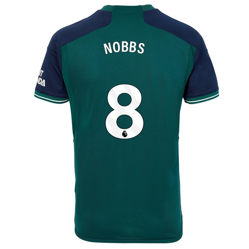 Dzieci Nobbs #8 Zielony Trzeci Komplet Koszulka 2023/24 Koszulki Klubowe