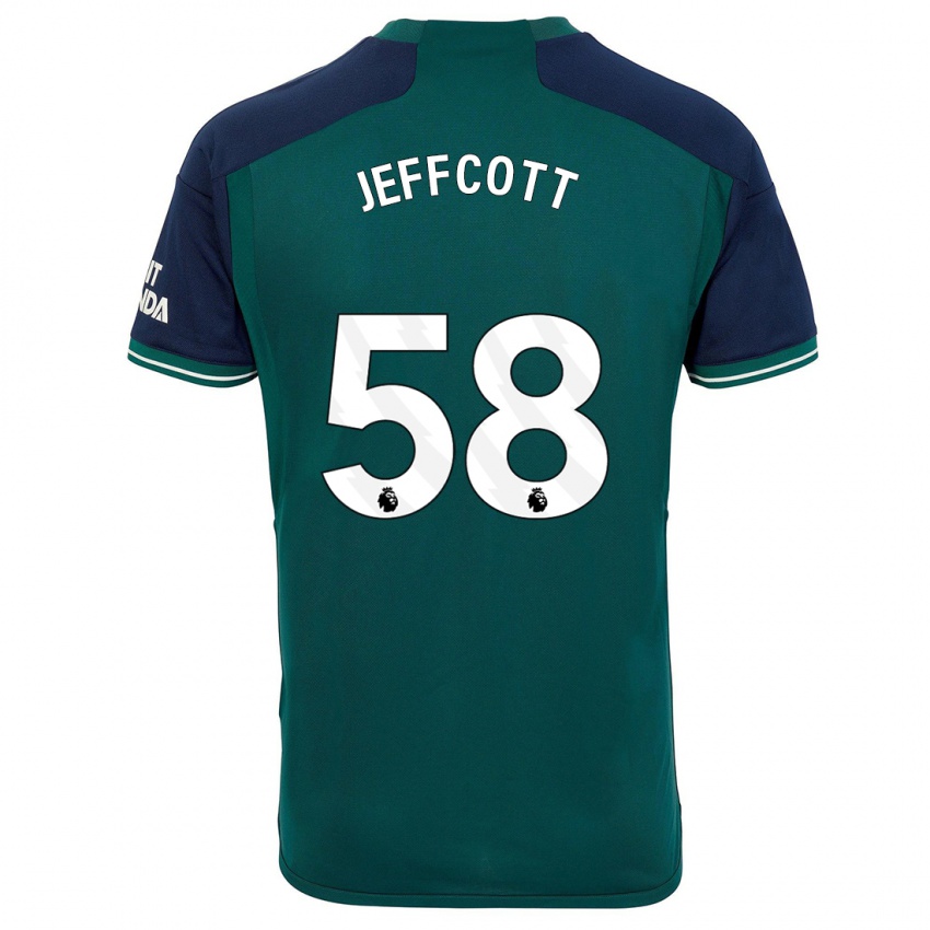 Dzieci Henry Jeffcott #58 Zielony Trzeci Komplet Koszulka 2023/24 Koszulki Klubowe