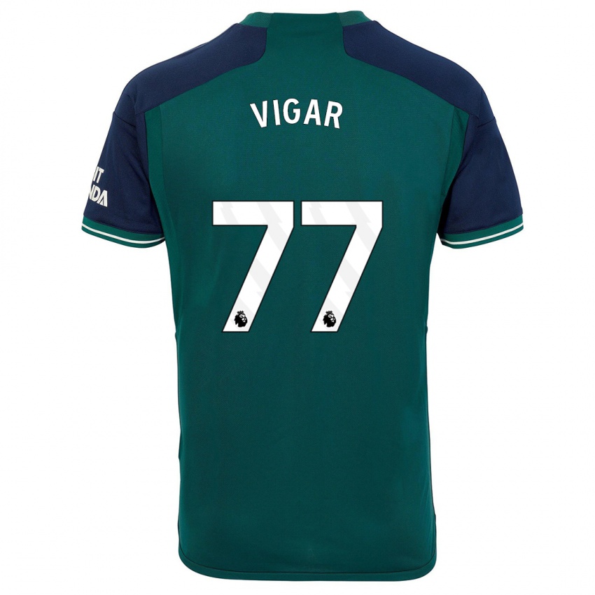 Dzieci Billy Vigar #77 Zielony Trzeci Komplet Koszulka 2023/24 Koszulki Klubowe