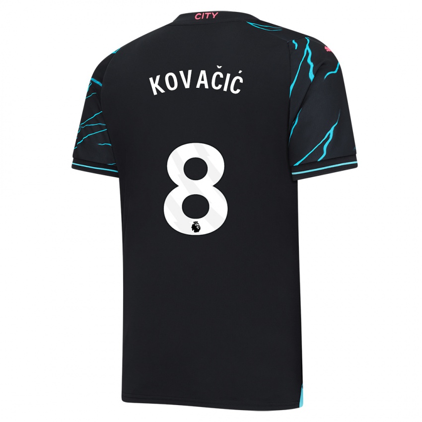 Dzieci Mateo Kovacic #8 Ciemny Niebieski Trzeci Komplet Koszulka 2023/24 Koszulki Klubowe