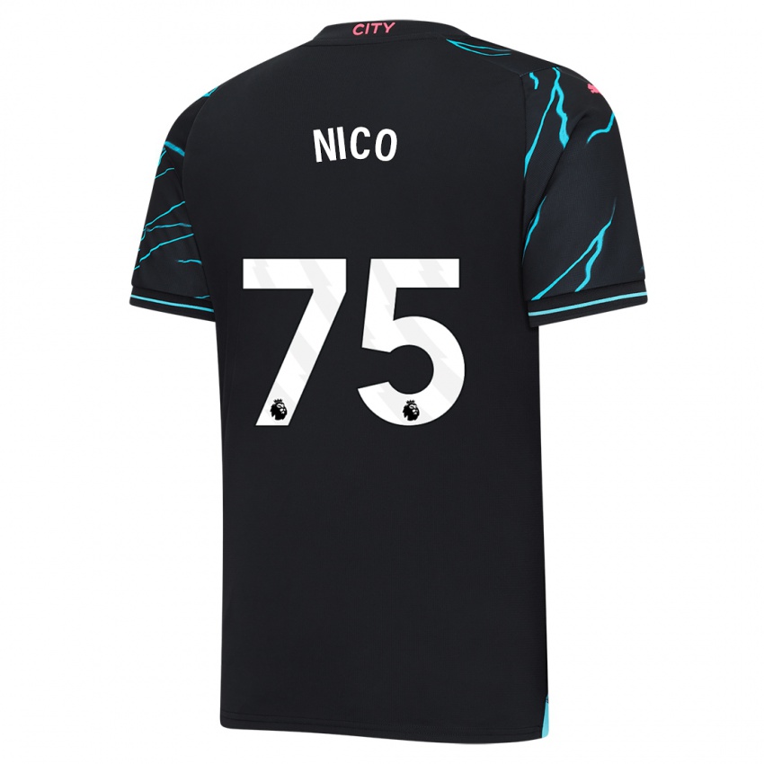 Dzieci Nico O'reilly #75 Ciemny Niebieski Trzeci Komplet Koszulka 2023/24 Koszulki Klubowe