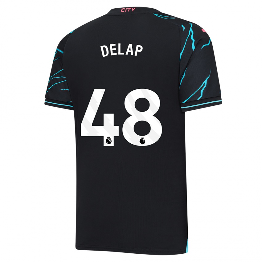 Dzieci Liam Delap #48 Ciemny Niebieski Trzeci Komplet Koszulka 2023/24 Koszulki Klubowe