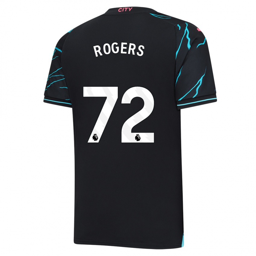 Dzieci Morgan Rogers #72 Ciemny Niebieski Trzeci Komplet Koszulka 2023/24 Koszulki Klubowe