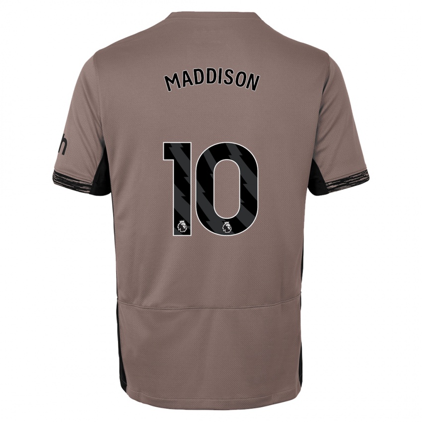 Dzieci James Maddison #10 Ciemny Beż Trzeci Komplet Koszulka 2023/24 Koszulki Klubowe