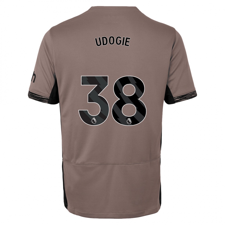Dzieci Destiny Udogie #38 Ciemny Beż Trzeci Komplet Koszulka 2023/24 Koszulki Klubowe