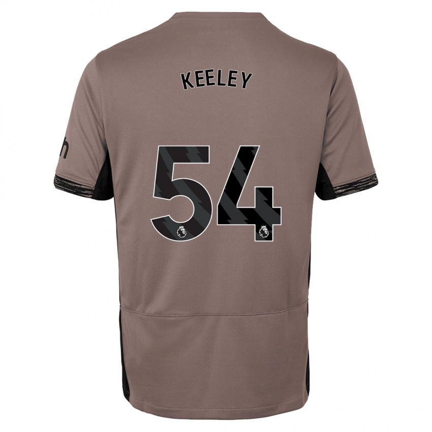Dzieci Josh Keeley #54 Ciemny Beż Trzeci Komplet Koszulka 2023/24 Koszulki Klubowe