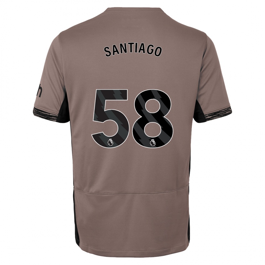 Dzieci Yago Santiago #58 Ciemny Beż Trzeci Komplet Koszulka 2023/24 Koszulki Klubowe