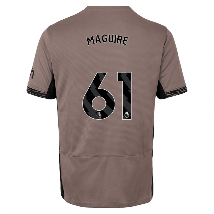 Dzieci Aaron Maguire #61 Ciemny Beż Trzeci Komplet Koszulka 2023/24 Koszulki Klubowe