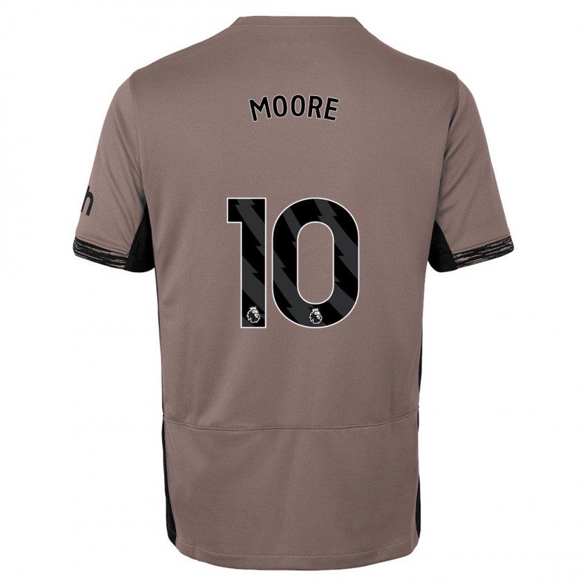 Dzieci Mikey Moore #10 Ciemny Beż Trzeci Komplet Koszulka 2023/24 Koszulki Klubowe
