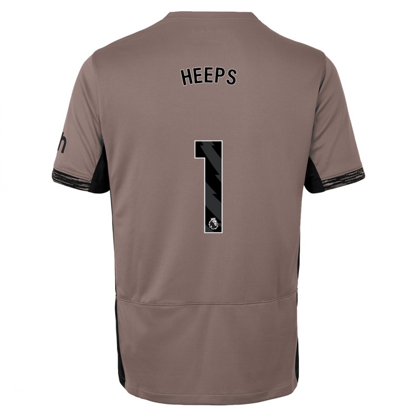 Dzieci Eleanor Heeps #1 Ciemny Beż Trzeci Komplet Koszulka 2023/24 Koszulki Klubowe