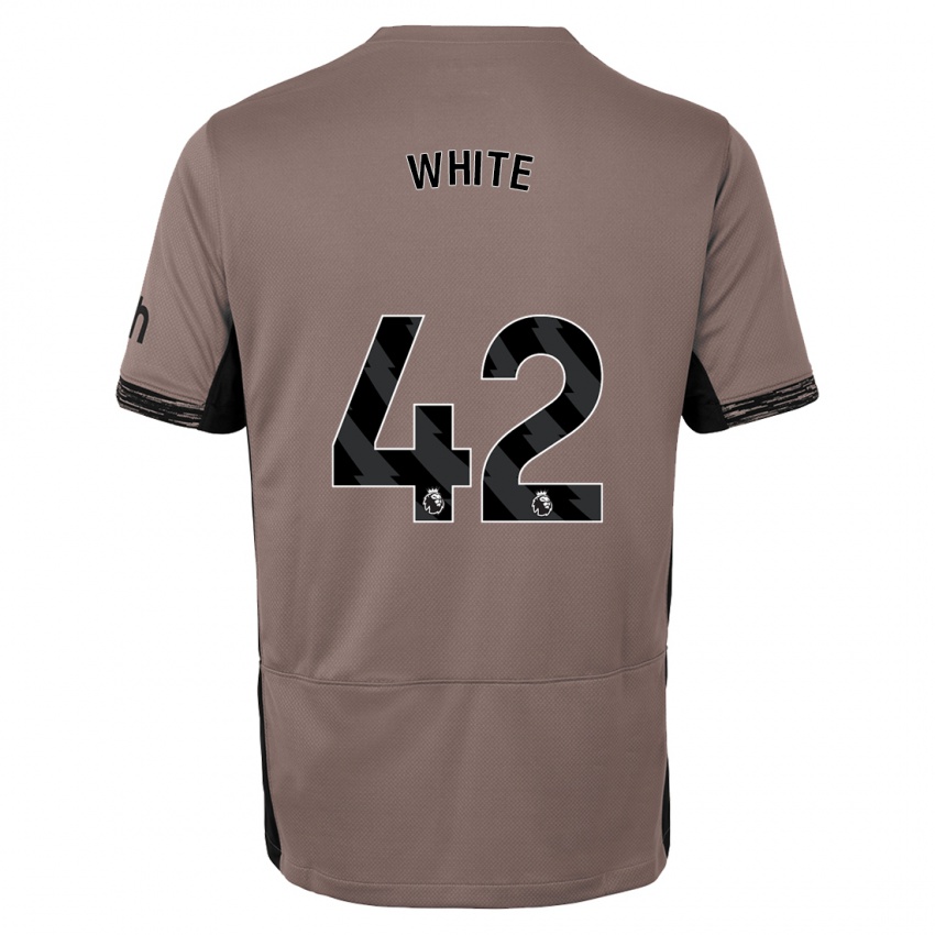 Dzieci Harvey White #42 Ciemny Beż Trzeci Komplet Koszulka 2023/24 Koszulki Klubowe