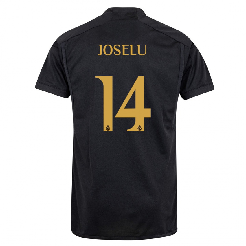 Dzieci Joselu #14 Czarny Trzeci Komplet Koszulka 2023/24 Koszulki Klubowe