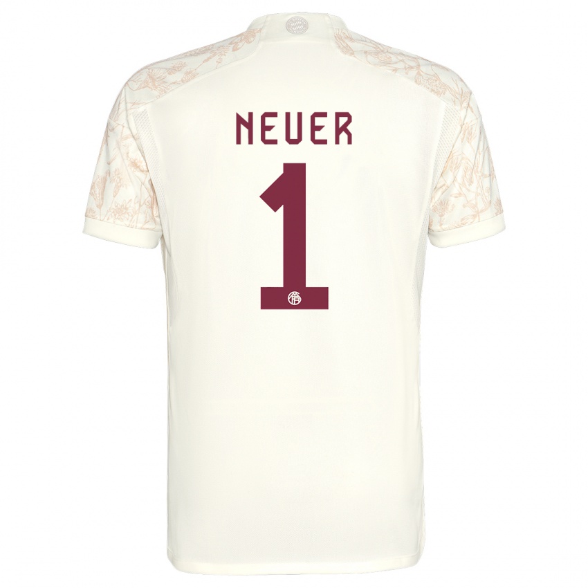 Dzieci Manuel Neuer #1 Złamana Biel Trzeci Komplet Koszulka 2023/24 Koszulki Klubowe