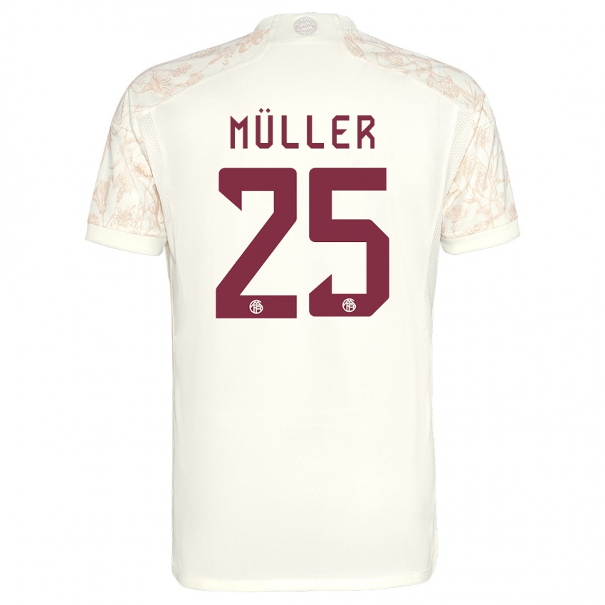 Dzieci Thomas Muller #25 Złamana Biel Trzeci Komplet Koszulka 2023/24 Koszulki Klubowe