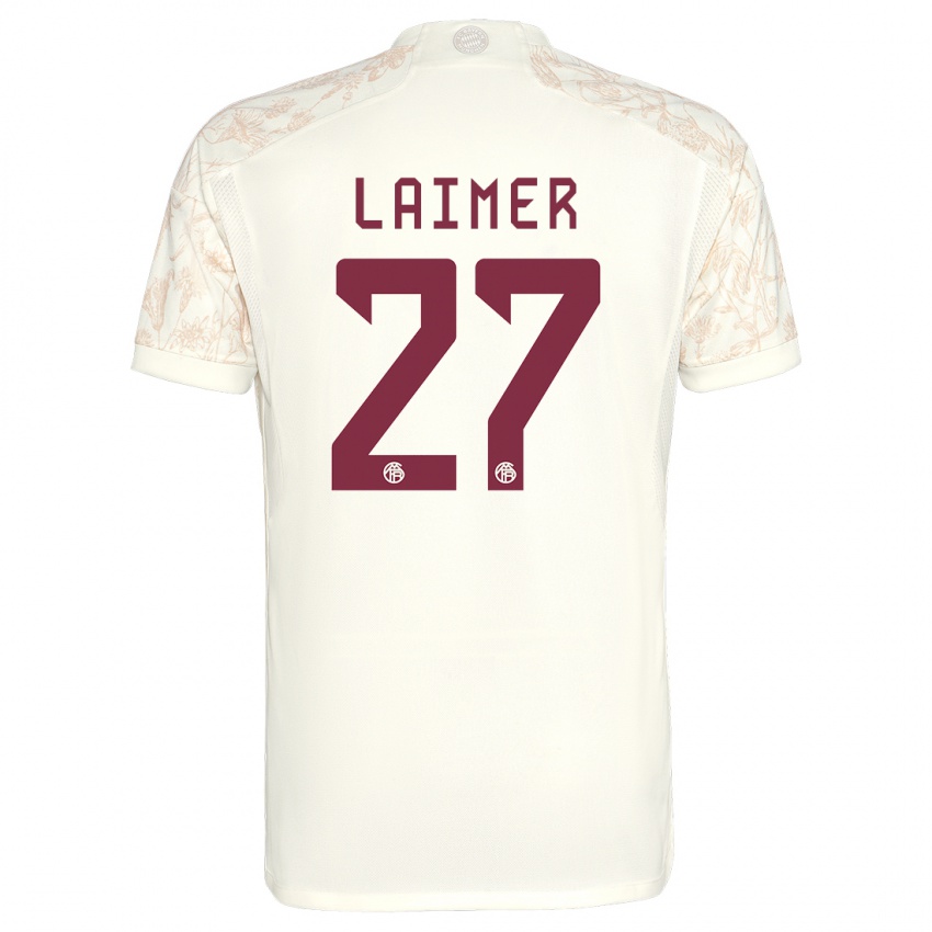 Dzieci Konrad Laimer #27 Złamana Biel Trzeci Komplet Koszulka 2023/24 Koszulki Klubowe