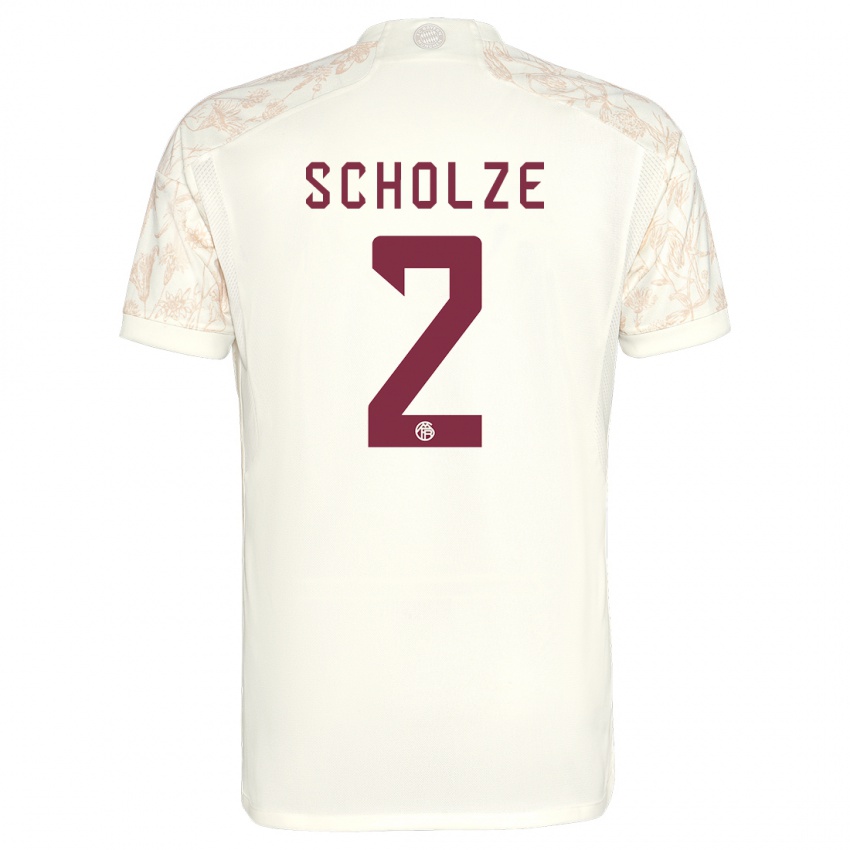 Dzieci Max Scholze #2 Złamana Biel Trzeci Komplet Koszulka 2023/24 Koszulki Klubowe