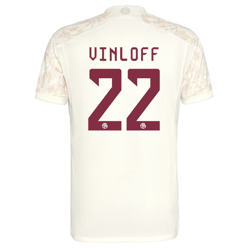 Dzieci Matteo Vinloff #22 Złamana Biel Trzeci Komplet Koszulka 2023/24 Koszulki Klubowe