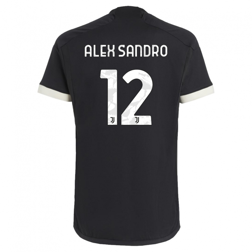 Dzieci Alex Sandro #12 Czarny Trzeci Komplet Koszulka 2023/24 Koszulki Klubowe
