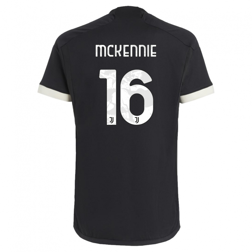 Dzieci Weston Mckennie #16 Czarny Trzeci Komplet Koszulka 2023/24 Koszulki Klubowe