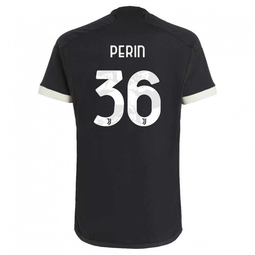 Dzieci Mattia Perin #36 Czarny Trzeci Komplet Koszulka 2023/24 Koszulki Klubowe