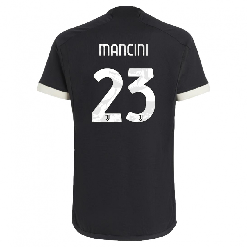 Dzieci Tommaso Mancini #23 Czarny Trzeci Komplet Koszulka 2023/24 Koszulki Klubowe