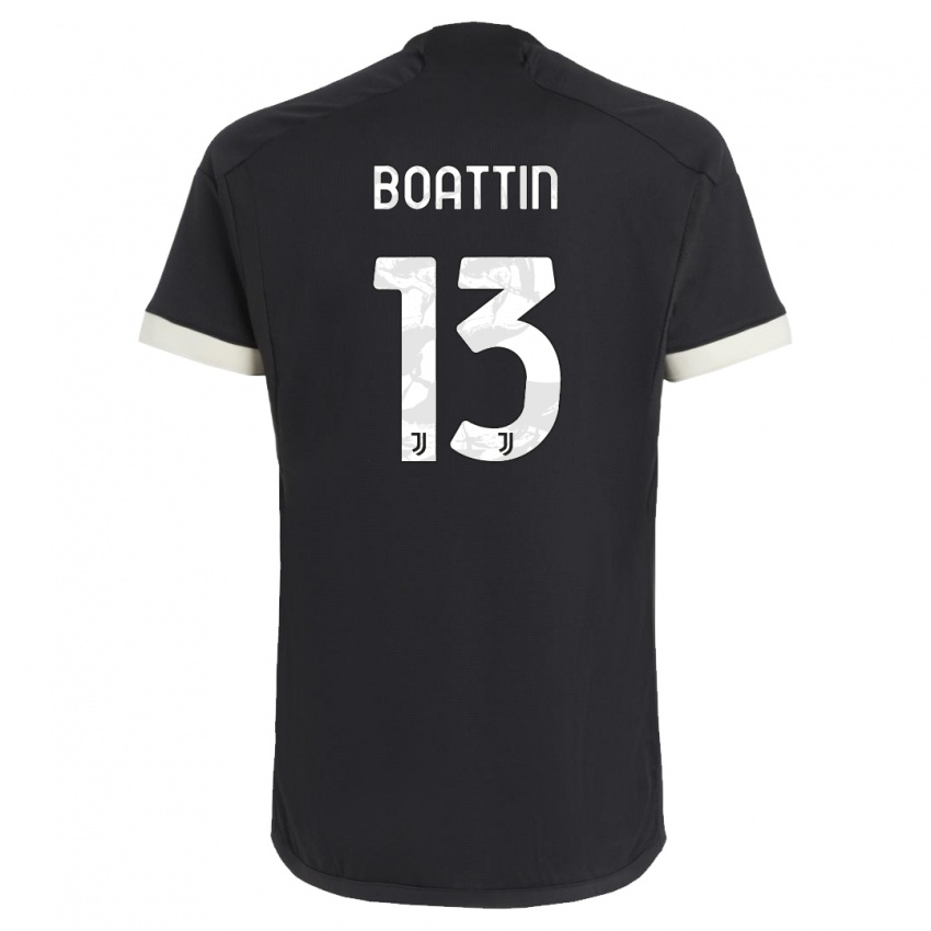 Dzieci Lisa Boattin #13 Czarny Trzeci Komplet Koszulka 2023/24 Koszulki Klubowe