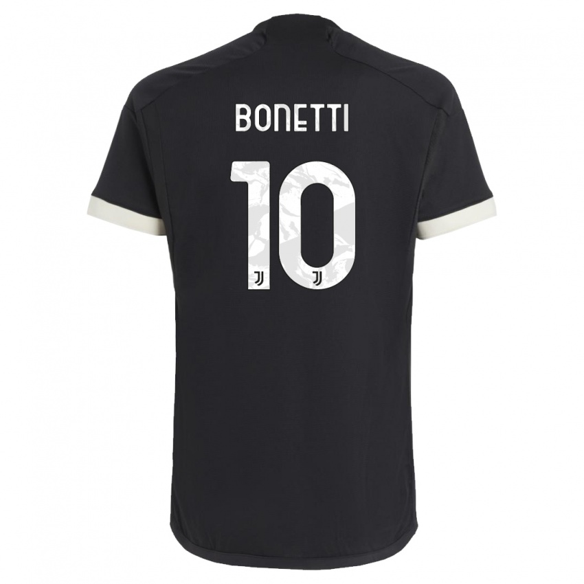 Dzieci Andrea Bonetti #10 Czarny Trzeci Komplet Koszulka 2023/24 Koszulki Klubowe