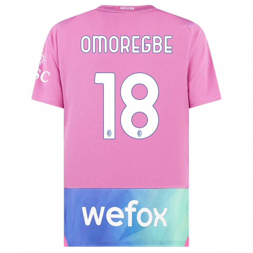Dzieci Bob Murphy Omoregbe #18 Różowy Fiolet Trzeci Komplet Koszulka 2023/24 Koszulki Klubowe