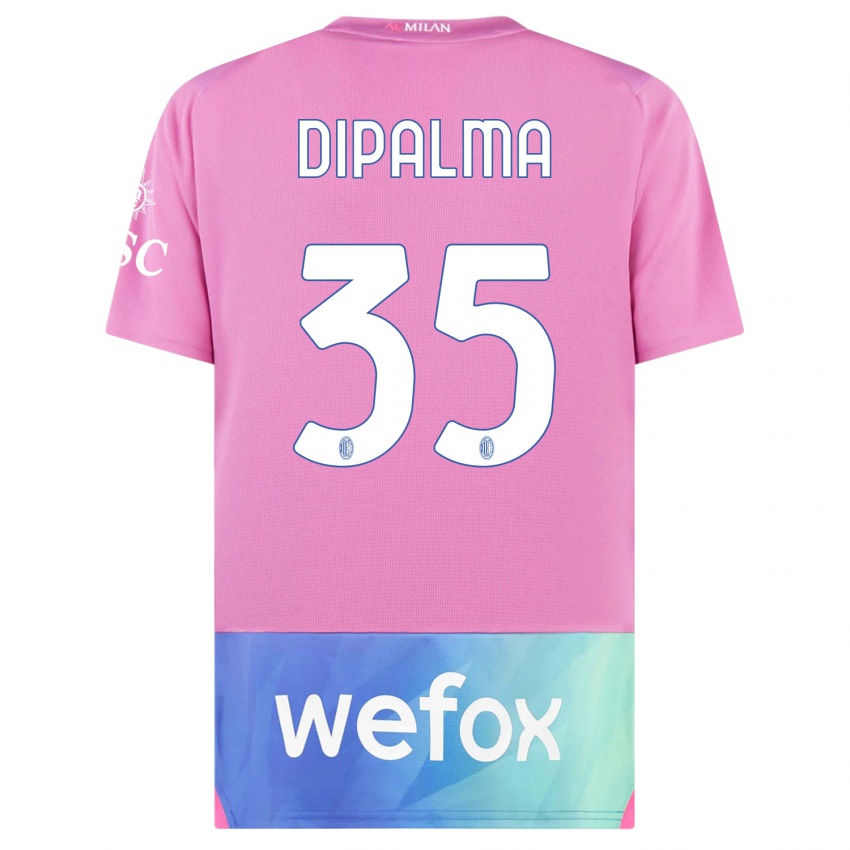 Dzieci Matteo Dipalma #35 Różowy Fiolet Trzeci Komplet Koszulka 2023/24 Koszulki Klubowe
