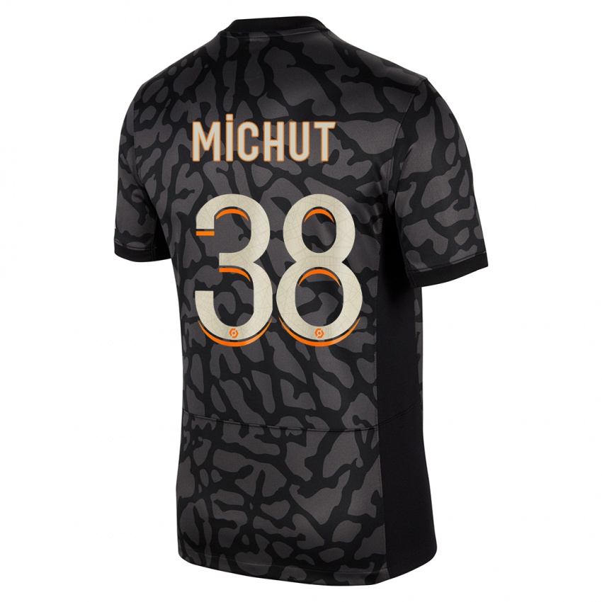 Dzieci Edouard Michut #38 Czarny Trzeci Komplet Koszulka 2023/24 Koszulki Klubowe