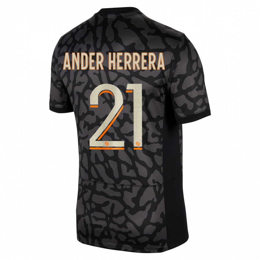 Dzieci Ander Herrera #21 Czarny Trzeci Komplet Koszulka 2023/24 Koszulki Klubowe