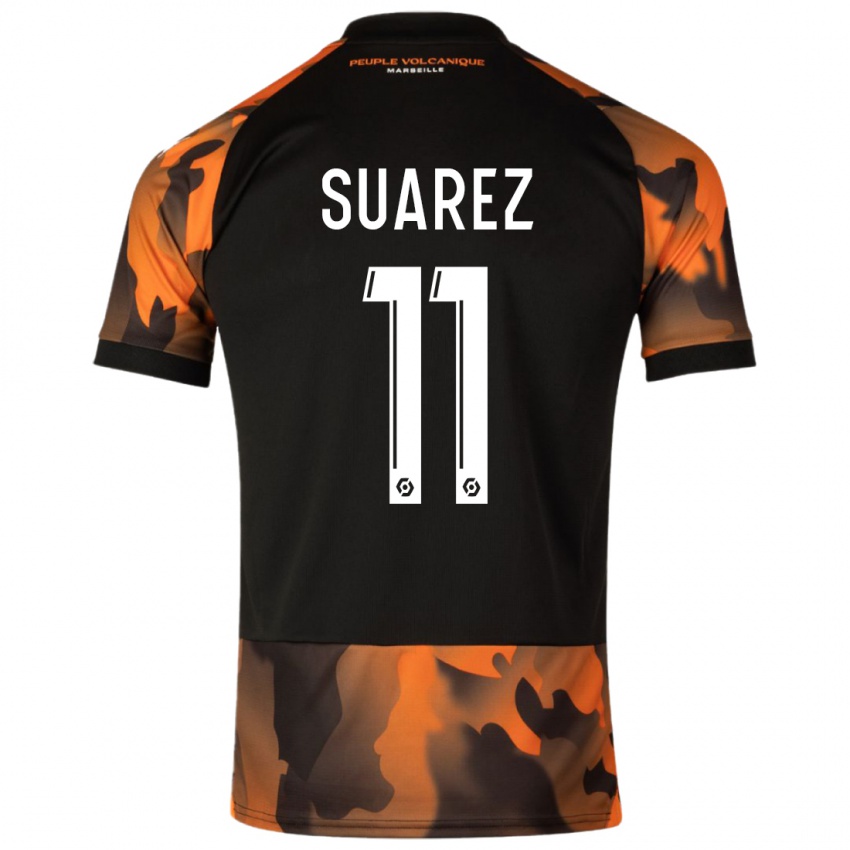 Dzieci Luis Suarez #11 Czarny Pomarańczowy Trzeci Komplet Koszulka 2023/24 Koszulki Klubowe