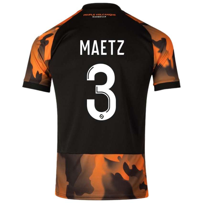 Dzieci Agathe Maetz #3 Czarny Pomarańczowy Trzeci Komplet Koszulka 2023/24 Koszulki Klubowe