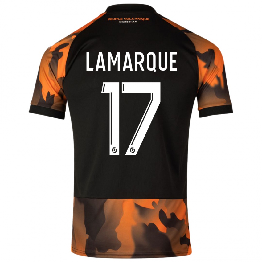 Dzieci Alais Lamarque #17 Czarny Pomarańczowy Trzeci Komplet Koszulka 2023/24 Koszulki Klubowe