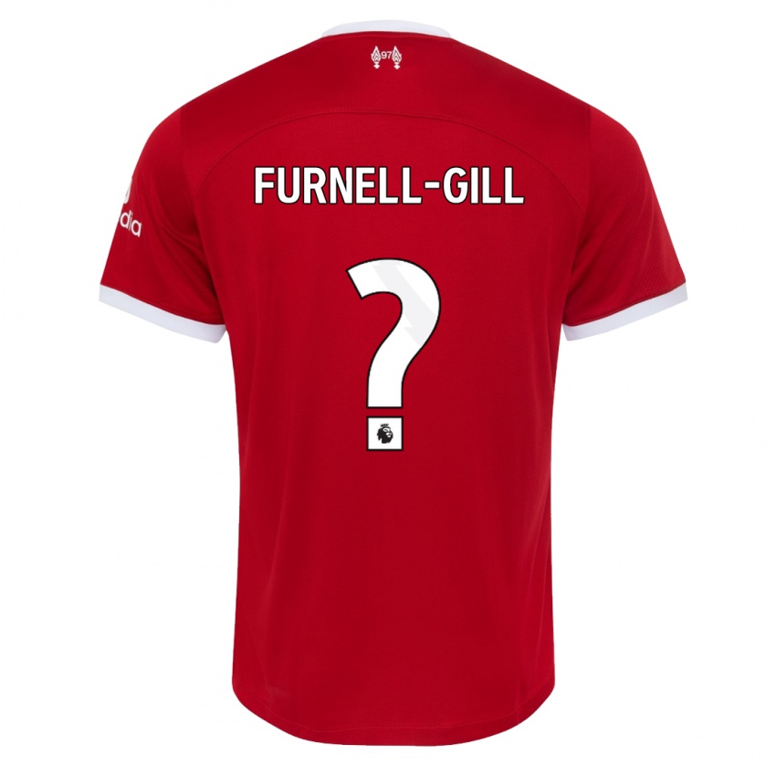 Męski Luca Furnell-Gill #0 Czerwony Domowa Koszulka 2023/24 Koszulki Klubowe