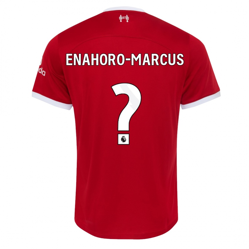 Męski Louis Enahoro-Marcus #0 Czerwony Domowa Koszulka 2023/24 Koszulki Klubowe
