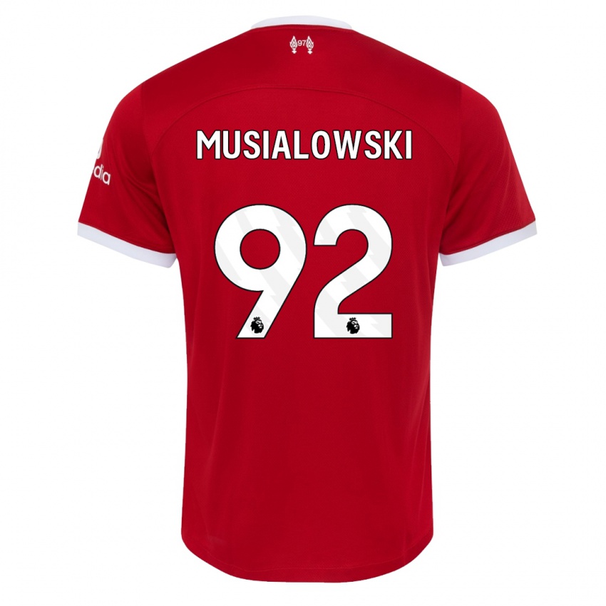 Męski Mateusz Musialowski #92 Czerwony Domowa Koszulka 2023/24 Koszulki Klubowe